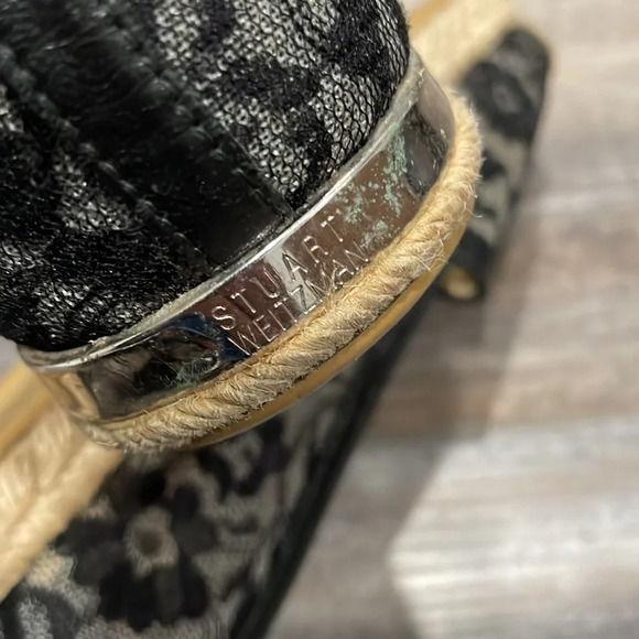 Stuart Weitzman Meshuga black lace espadrille flats - Picture 9 of 11